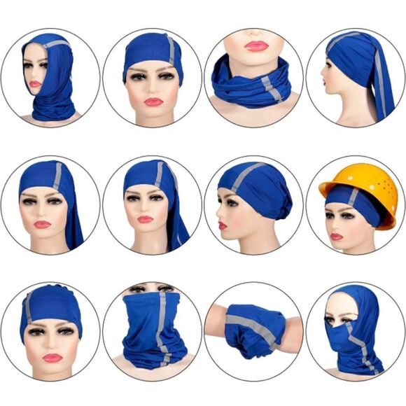 Hard hat 2 piece neck protector reflector and gaiter - Picture 7 of 9